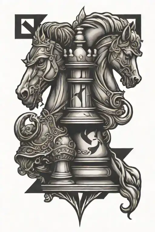 Knight And Queen Chess Piece