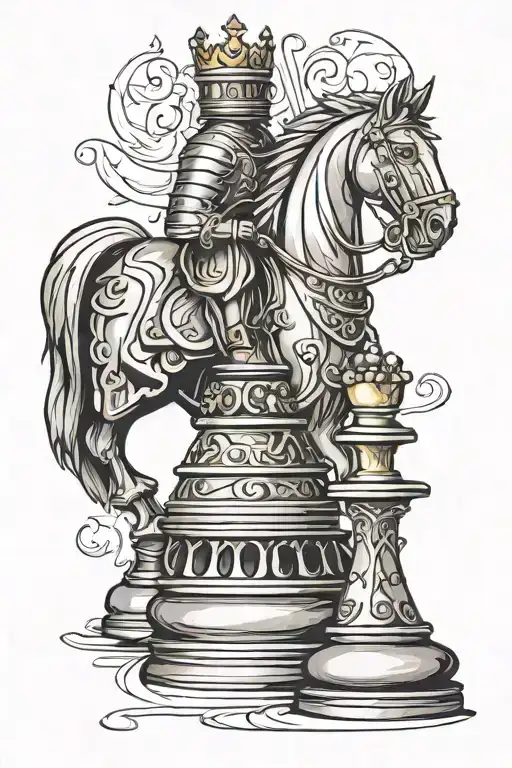 Knight And King Chess Piece