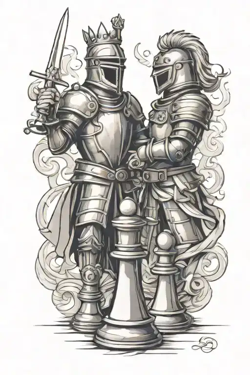 Knight And King Chess Pieces