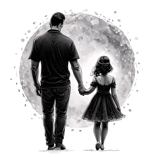 Father Daughter Holding Hands