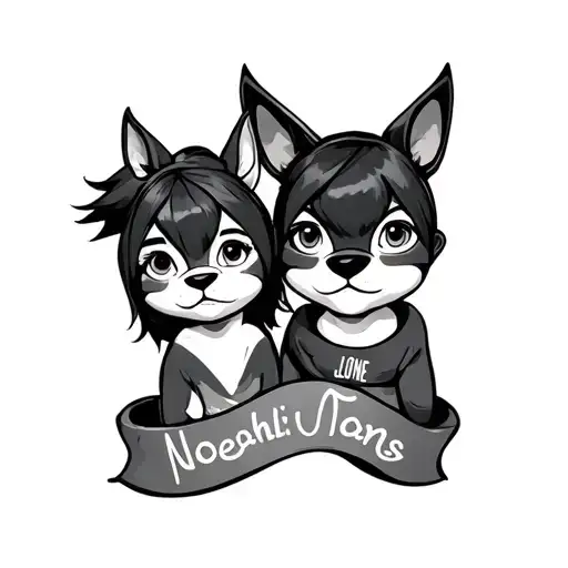 Pissenli With First Name Of My Children Noah And Lone Toons