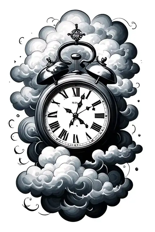 Clouds Surrounding A Clock