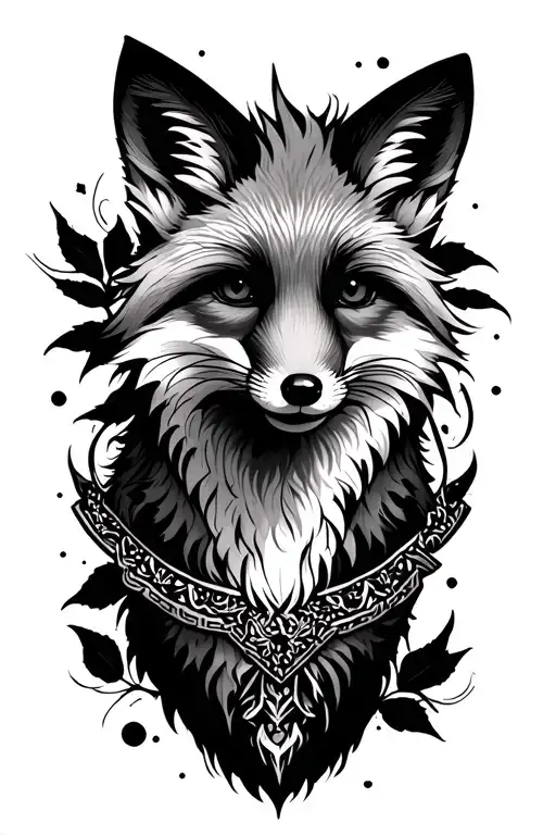 Fox In A Boarder Adorned