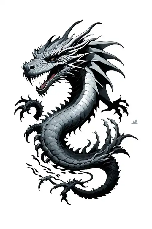 Dragon Emerging From The Sea