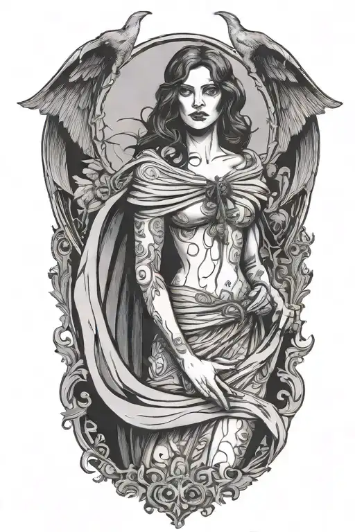 Lilith Standing In A Cloak
