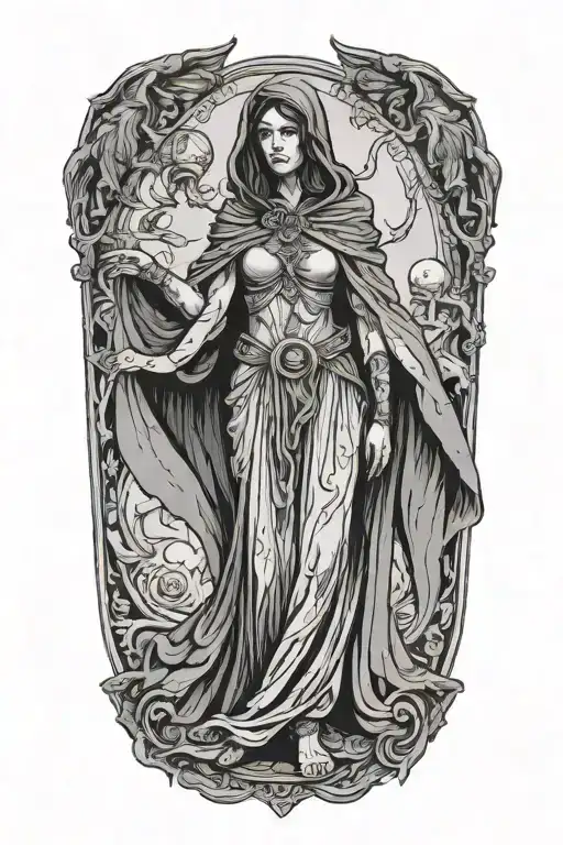 Lilith Standing In A Cloak