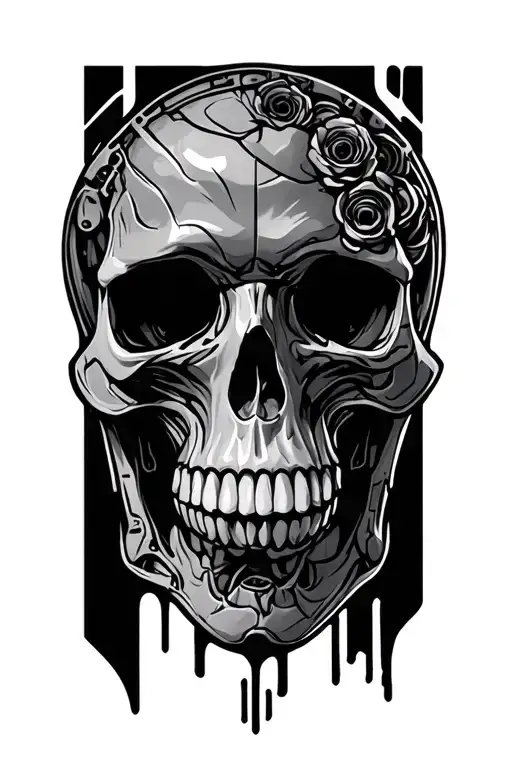 Skull And Bio Mechanical