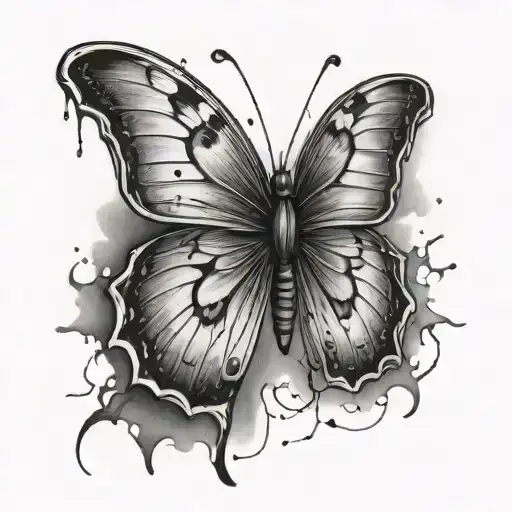 Butterfly With A Damaged Wing