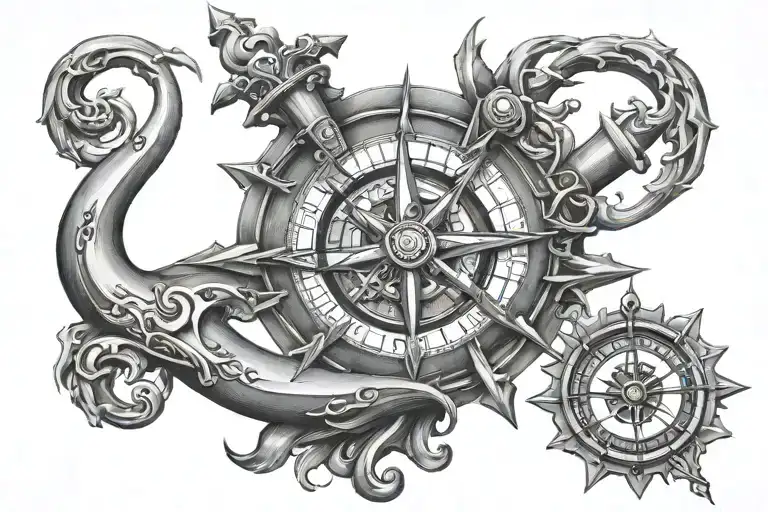 Poseidon Anchor And Compass