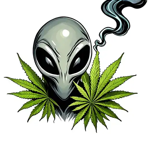 Alien Smoking Weed