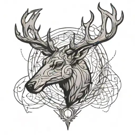 Cybersigil Minimalistic Deer
