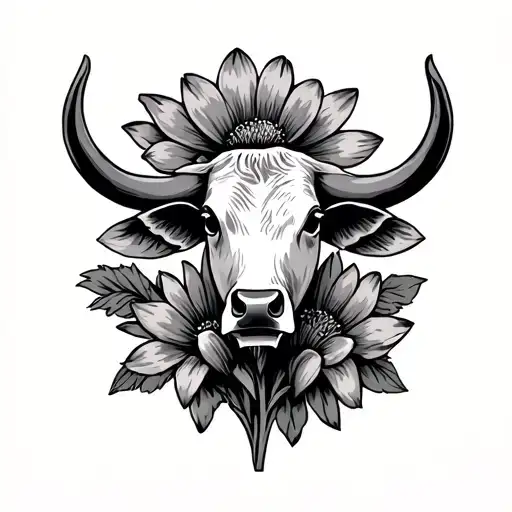 Western Flowers Cattle Tag Resembling