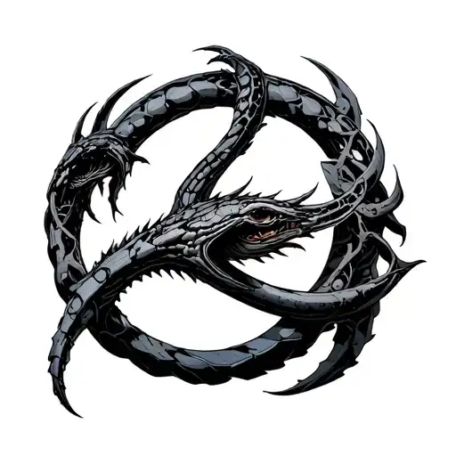 Ouroboros Biomechanical Cyberpunk