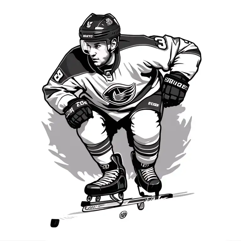Hockey Player Skating