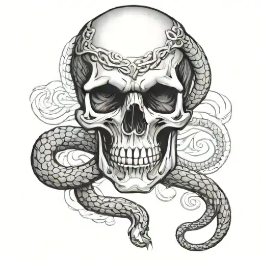 Skull And Snake