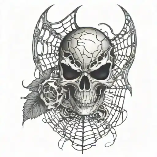 Spider Webs And Skulls On Shoulder And I Want To Put It Together