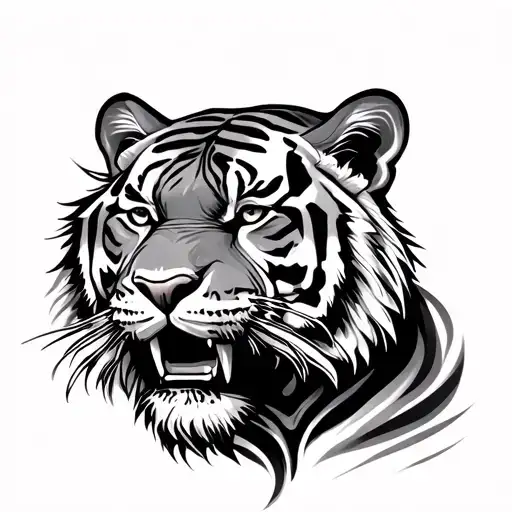 Gas Can And Tiger Head