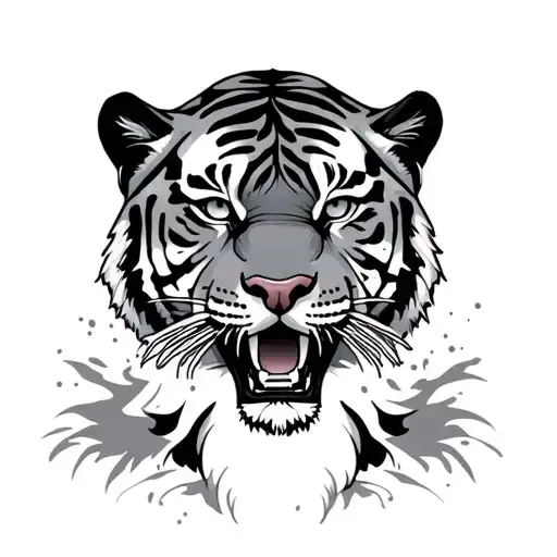 Tiger With Gas Station