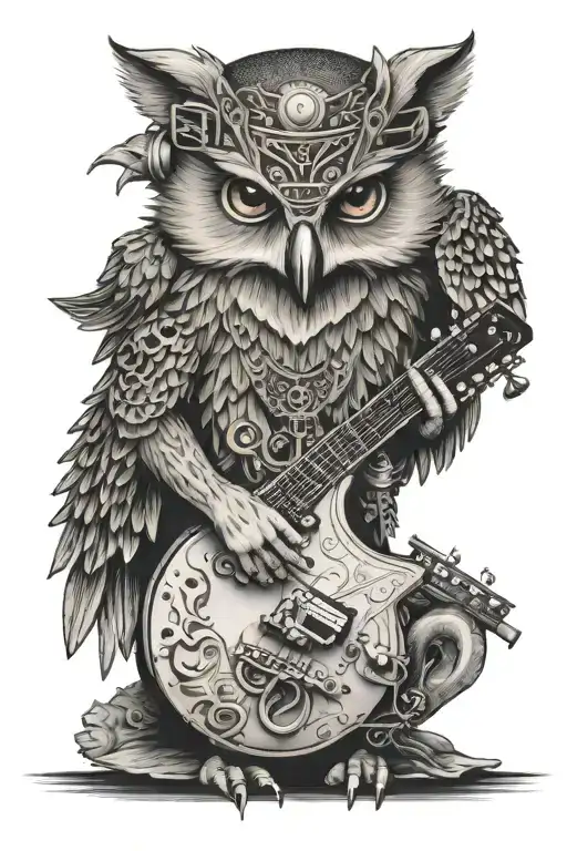 Fox Owl Hedgehog Playing Musical Instruments