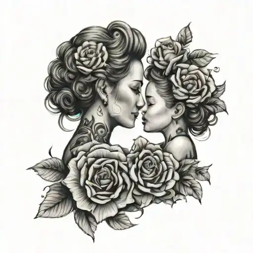 Mother Daughter Surrounded