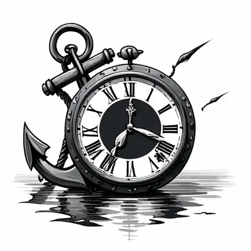 Clock And An Anchor