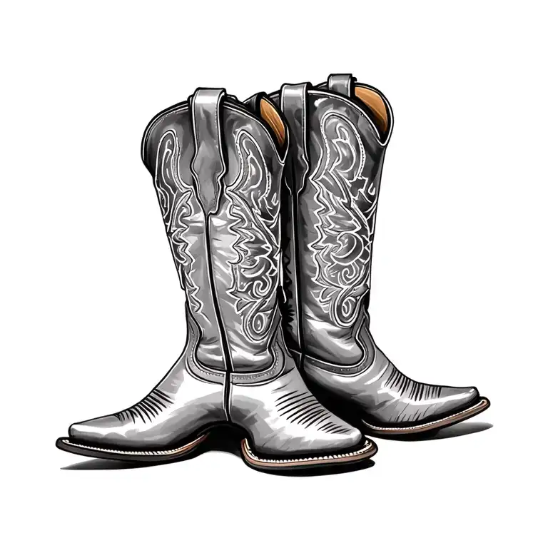 Pair Of Cowgirl Boots