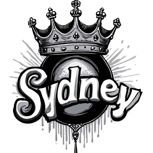 Name Sydney With Queen Crown