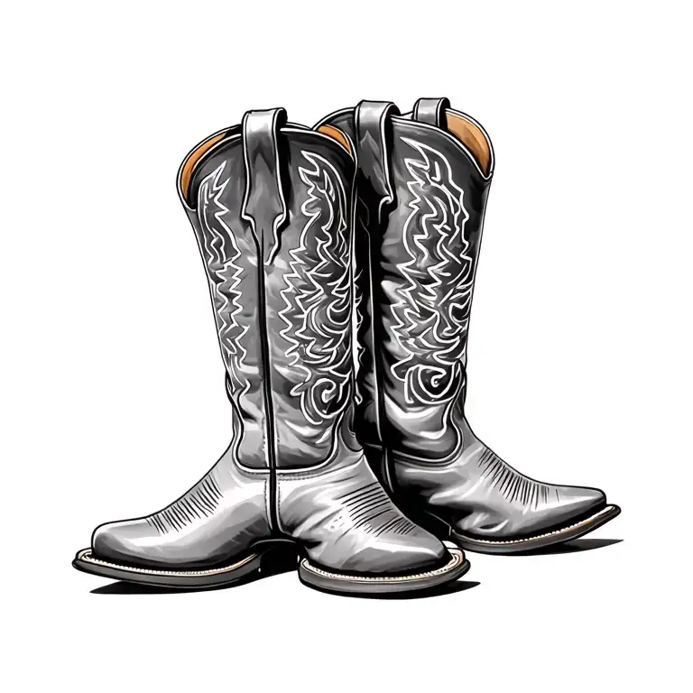 Pair Of Cowgirl Boots