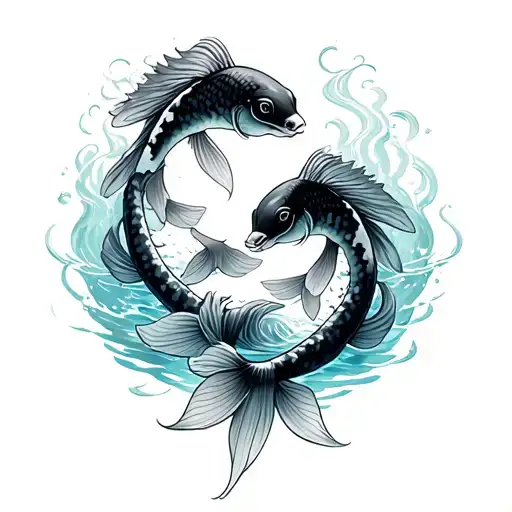 3 Koi Fish Representing 2 Girls And 1 Boy Swimming