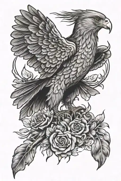 Buzzard Female Tattoo Design