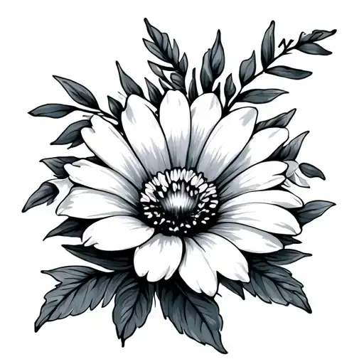 Flower With The Names Mom And Dad As The Stem Of The Flower