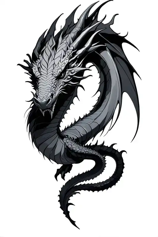 Uroboros Dragon Dark Fantasy Style