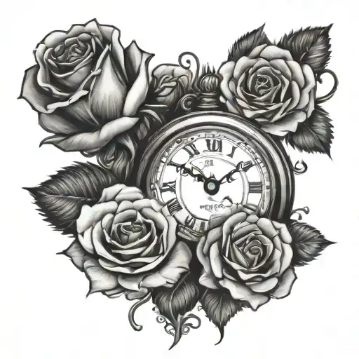 Clock And Rose
