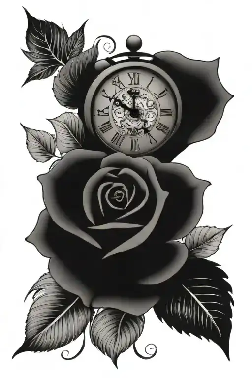 Clock And Rose