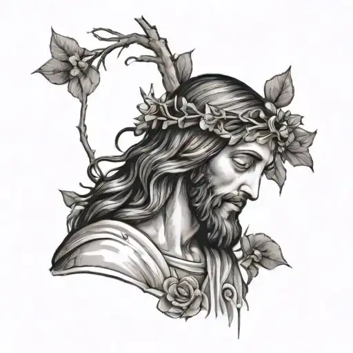 Jesus With Blossom Branch