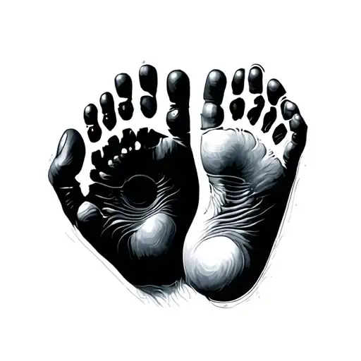 Baby Footprint Hand
