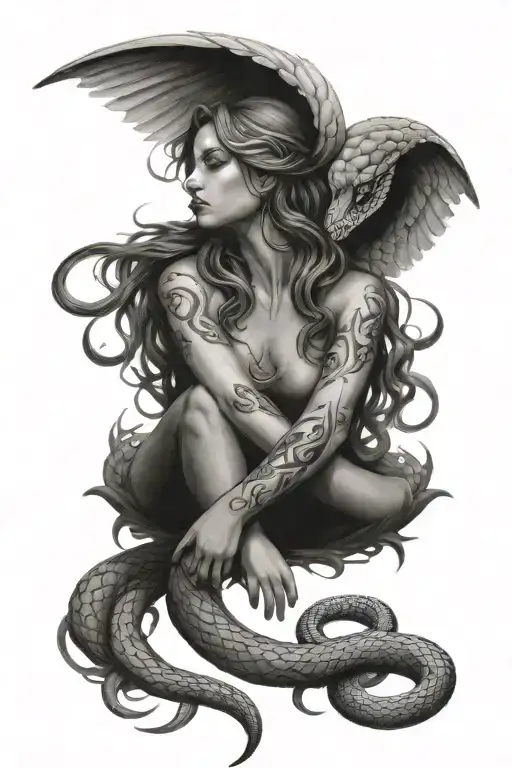 Angel Between Snakes