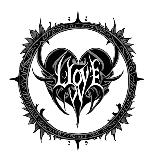 Ambigram Love War