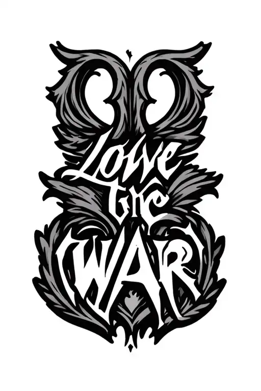 Ambigram Love War