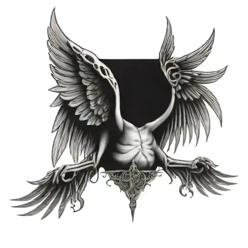 Skeleton Gothic Angel Wings