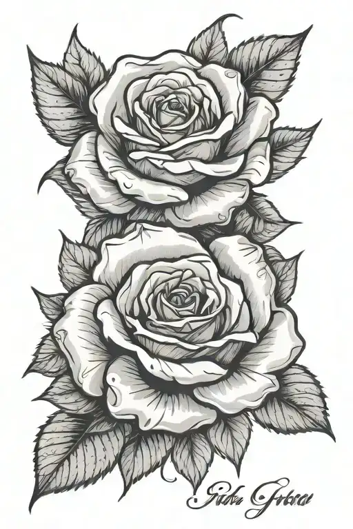 Rose And Lettering Spelling