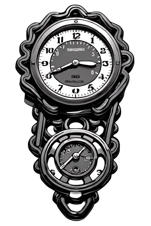 Timing Chain With Clock And Gauge Cluster Shaped Like