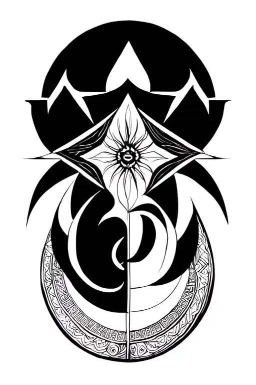 Geometric Spiritual Symbol Merging