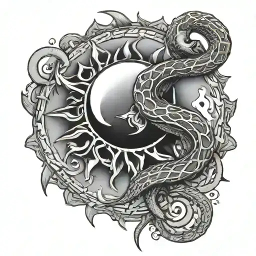 Snake Sun And Moon