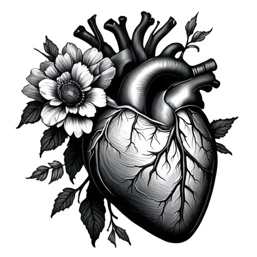 Anatomical Heart Birth Flowers
