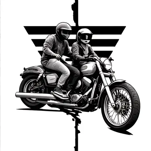 2 Best Friends On Motorcycles Splitting Roads