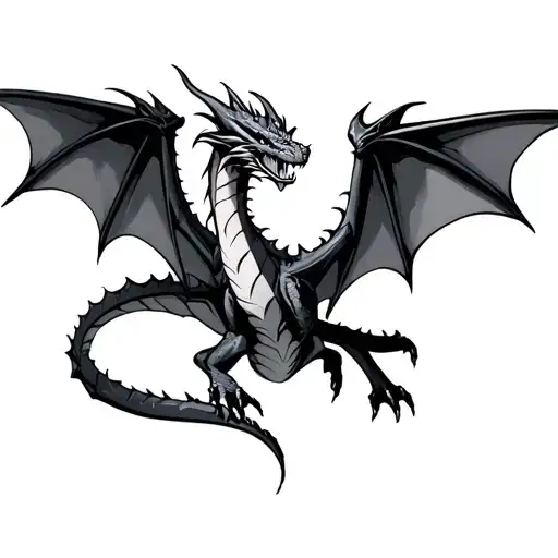 Dragon Top View Camera With Legs As It Flies Away