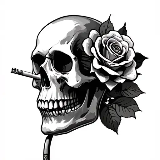 Skull Roses Cigarette