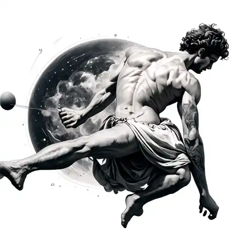 Space Geometry And Falling Roman Men