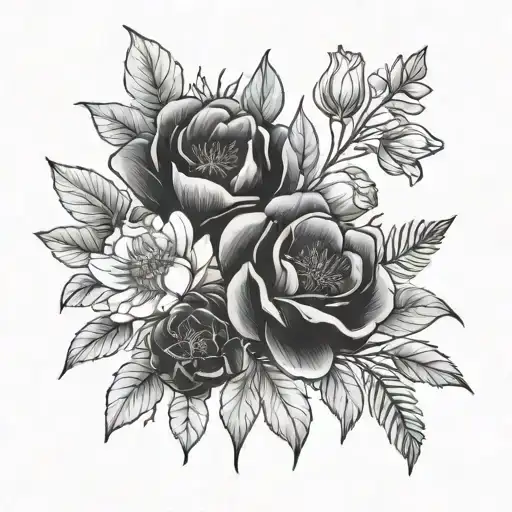 February July Birth Flower Bouquet